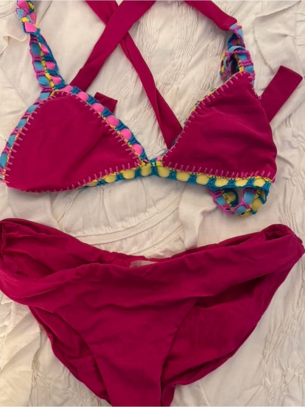 Pilyq Hot Pink Bikini Bottoms